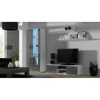 Cama Support TV SOHO 140 blanc/gris brillant