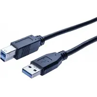 Exertis Connect Câble USB 3.0, USB 3.0 St. A / USB 3.0 St. B, noir, 3.0 m Prend en charge les taux de transfert (3 m, USB 2.0, USB 3.2 Gen 1)