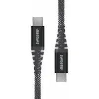 Swissten Connecteur industriel - 71542010 - Câble de données USB Kevlar USB-C / USB-C 1,5 M Antracit