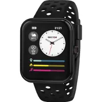 Sector Hommes Montre analogique numérique Sport Montre en silicone noir USE51159001