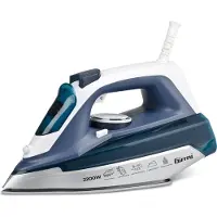 Girmi ST61 Fer à repasser à sec ou à vapeur Semelle en céramique 2200 W Bleu, Argent, Blanc
