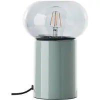 Brilliant Lampe de table verte avec verre fumé KNUT | 22 cm de hauteur | E27 | verte | métal/verre