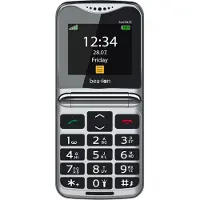Beafon Fold10 LTE - 4G, Silver Line, téléphone à clapet à grosses touches, noir-argent