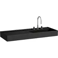Laufen Kartell lavabo, encastré, tablette à gauche, 3 trous pour robinetterie, sans trop-plein, 1200x460mm, H8133330201581