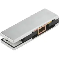 Dorma Kaba Ferrure d'angle inférieur PT 10 Universal light, épaisseur de verre 10mm, acier inoxydable (03.502) (1 pcs)