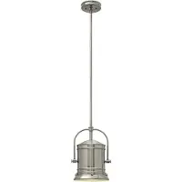 Elstead Lighting Pullman Lampe à suspendre E27 simple nickel brossé (E27)