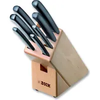 F. Dick Holzmesserblock ProDynamic 7-teilig Messerblock Holz Set Küchenmesser