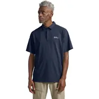 Jack Wolfskin Delgami Short Sleeve Polo Bleu S Homme