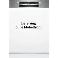 Bosch Série 4 SMI4EVS08E Lave-vaisselle semi-intégré, hauteur 81,5 cm, largeur 60 cm, acier brossé