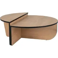 Skye Decor , Orion - Honey Oak, Black, table basse, chêne miel, 100 % PANNEAUX ESPAGNOLS MELAMINÉS, 90 x 60 x 30 cm