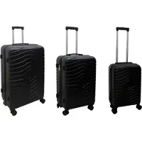 Scandinavian Collection - Suitcase Set - 3 pcs, Valise, Bleu, Noir, Gris