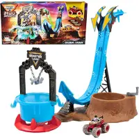 Monster Jam Mud Blasters Monster Mutt Dalmatian Dunk Tank, Monster truck and track set, 3 ans, plastique, multicolore