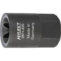 Hazet Insert pour étrier de frein TORX 2871-E20 Hexagone extérieur 22 mm Profil extérieur TORX E20