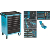 Hazet Chariot d'atelier équipé 178N-7/204, 204 pièces, | 4000896228072