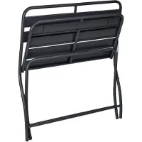 Relaxdays Banc de jardin , pliable, dimensions : 83,5 x 90 x 49 cm, résistant aux intempéries, 2 places, jardin, balcon, banc pliable, banc en acier, gris