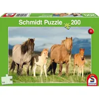 Schmidt Spiele 56199 Puzzle Famille de chevaux - 200 pièces