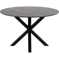 Ebuy24 Heaven table de salle à manger 120x120cm marron.