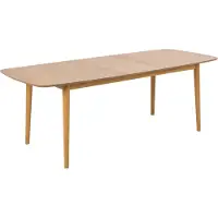 Ebuy24 Montreux table de salle à manger 90x180/219cm avec plateaux supplémentaires naturel.