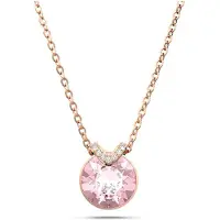 Swarovski Pendentif Bella V, Taille Ronde, Rose, Placage De Ton Or Rosé