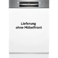 Bosch Série 2 SMI2ITS09E Lave-vaisselle semi-intégré, hauteur 81,5 cm, largeur 60 cm, acier brossé