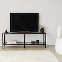 Skye Decor , Basic - Dark Grey, Black, Meubles TV, gris foncé, verre, 130 x 45 x 40 cm