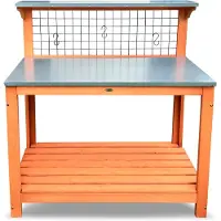 OEM Table de jardinage HABAU avec plan de travail galvanisé, 101 x 55 x 117 cm