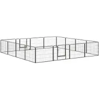 PawHut Enclos pour chiots , 16 pans, 60 cm de haut, clôture d'extérieur pour chiots, enclos pour chiens