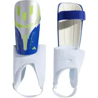 Adidas Protège-tibias d'échauffement Messi Junior Enfant Silver Metallic/Lucid Blue/Solar Yellow