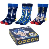 Cerdá Sonic The Hedgehog Pack 3 Paires De Chaussettes Sonic 35-41