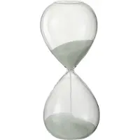 J-Line Sablier decoratif verre/sable blanc small