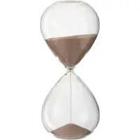 J-Line Sablier decoratif verre/sable rose clair medium