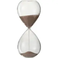 J-Line Sablier decoratif verre/sable rose clair small