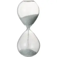 J-Line Sablier perles verre blanc medium