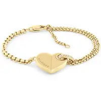 Tommy Hilfiger Bracelet 'BOLD HEARTS' or / transparent