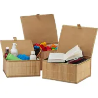 Relaxdays Panier de rangement (33 cm, 3x)