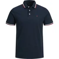 Jack & Jones T-Shirt 'JJEPaulos' bleu foncé / rouge / blanc