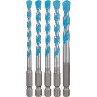Bosch Expert Hex-9 Multiconstruction 5.5/6/7/8 Mm Multi-material Drill 5 Units Argenté