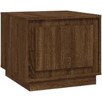The Living Store Table basse marron imitation chêne 51x50x44 cm bois composite