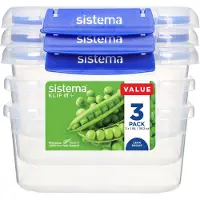 Sistema Boîte à Repas - Square Klip it Plus - 3 Pack - 1.15 L - - - UneTaille - Boîte à Repas