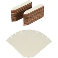 Relaxdays Lot de 60 étiquettes pour plantes , à personnaliser, pour potager et plantes aromatiques, 10,5 cm de long, étiquettes en bois, couleur naturelle