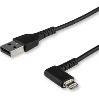 StarTech.com Angled Lightning To Usb Cable 1m Noir