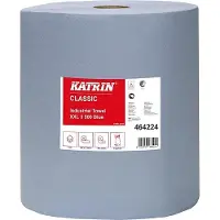 Katrin 2 rouleaux d'essuyage XXL 3 Blue 3 plis bleu, 500 feuilles, Essuie-tout, Bleu