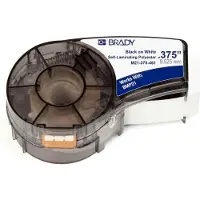 Brady M21-375-461-AW ruban polyester laminé noir sur blanc 9,53 mm x 6,40 m (d'origine)