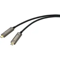 Speaka Professional Câble de connexion USB-C / DisplayPort 10.00m SP-9505620 Gaine TPE noire (1x U... (10 m), Câble vidéo, Noir