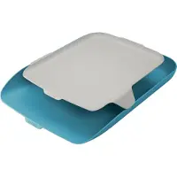 Leitz Bac à courrier avec organiseur Cosy, pour documents A4, empilable, bleu