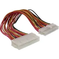 InLine 26629B Rallonge d'électricité interne, 24 broches ATX prise/prise femelle, bloc d'alimentation à carte mère, 0,45m