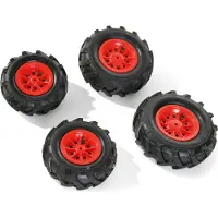 Rolly Toys pneus gonflables pour tracteurs 2 x 260x95, 2 x 325x110, rouge, dimensions : (2x)32,5x32,5x11,5 (2x)32,5x32,5x11,5 cm ; 40 985 3