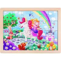 Hape Puzzle 2 en 1 Licorne 24 pièces