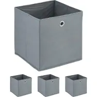 Relaxdays Boîte de rangement (30 cm, 8.19 l, 4x)