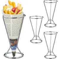 Relaxdays 4x cornets-de-frites
